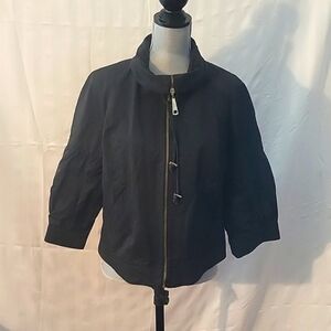 LAL (live a little) Black Lightweight 3/4 Sleeves Jacket, Size: L